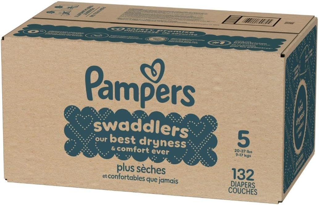image:imagePampers Swaddlers Diapers Size 6 2344 lbs 108 Count Absorbent Keeps Baby Dry and Comfortable Skin Safe Disposable Baby Diaper Packaging May VarySize 5