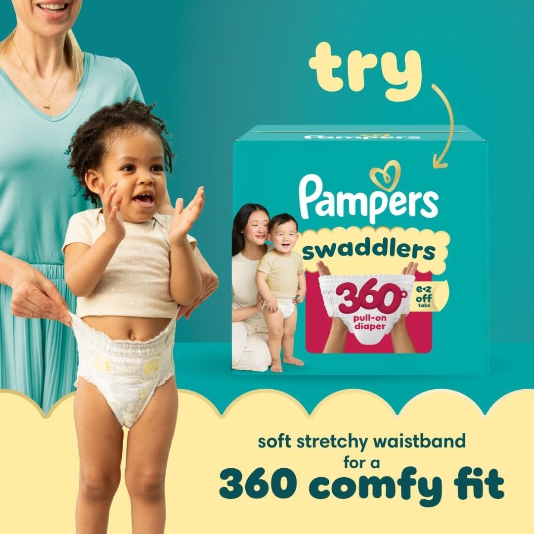 image:imagePampers Swaddlers Diapers Size 6 2344 lbs 108 Count Absorbent Keeps Baby Dry and Comfortable Skin Safe Disposable Baby Diaper Packaging May VarySize 5