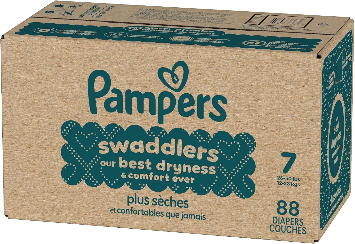 image:imagePampers Swaddlers Diapers Size 6 2344 lbs 108 Count Absorbent Keeps Baby Dry and Comfortable Skin Safe Disposable Baby Diaper Packaging May VarySize 7