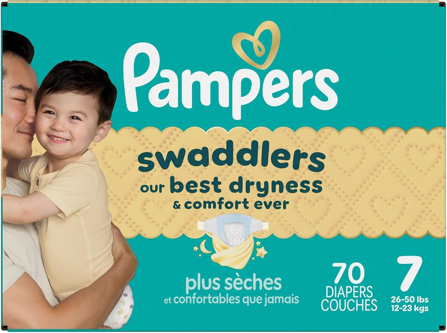 image:imagePampers Swaddlers Diapers Size 6 2344 lbs 108 Count Absorbent Keeps Baby Dry and Comfortable Skin Safe Disposable Baby Diaper Packaging May VarySize 7