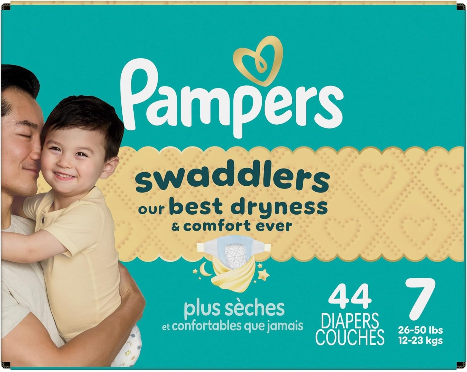 image:imagePampers Swaddlers Diapers Size 6 2344 lbs 108 Count Absorbent Keeps Baby Dry and Comfortable Skin Safe Disposable Baby Diaper Packaging May VarySize 7