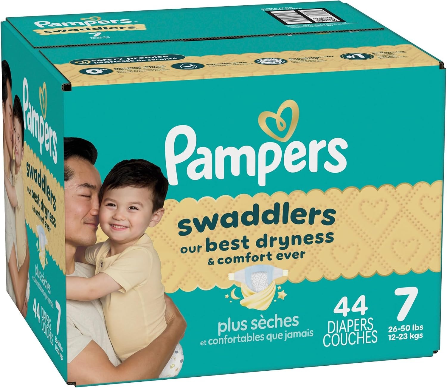 image:imagePampers Swaddlers Diapers Size 6 2344 lbs 108 Count Absorbent Keeps Baby Dry and Comfortable Skin Safe Disposable Baby Diaper Packaging May VarySize 7