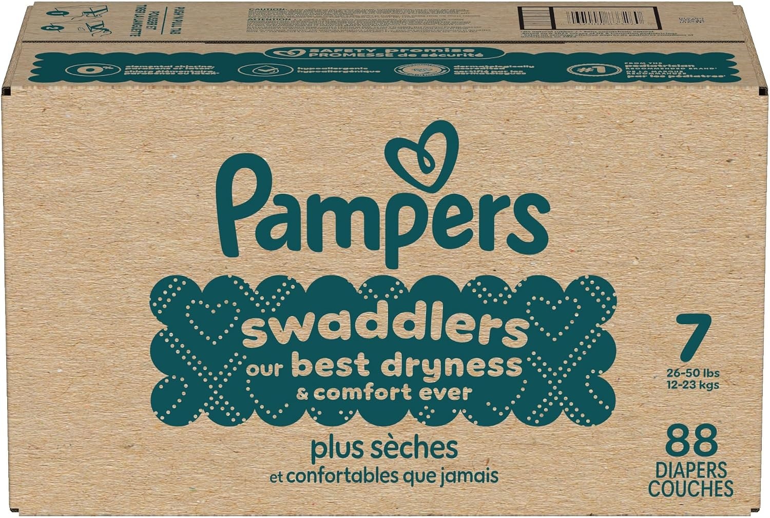 image:imagePampers Swaddlers Diapers Size 6 2344 lbs 108 Count Absorbent Keeps Baby Dry and Comfortable Skin Safe Disposable Baby Diaper Packaging May VarySize 7