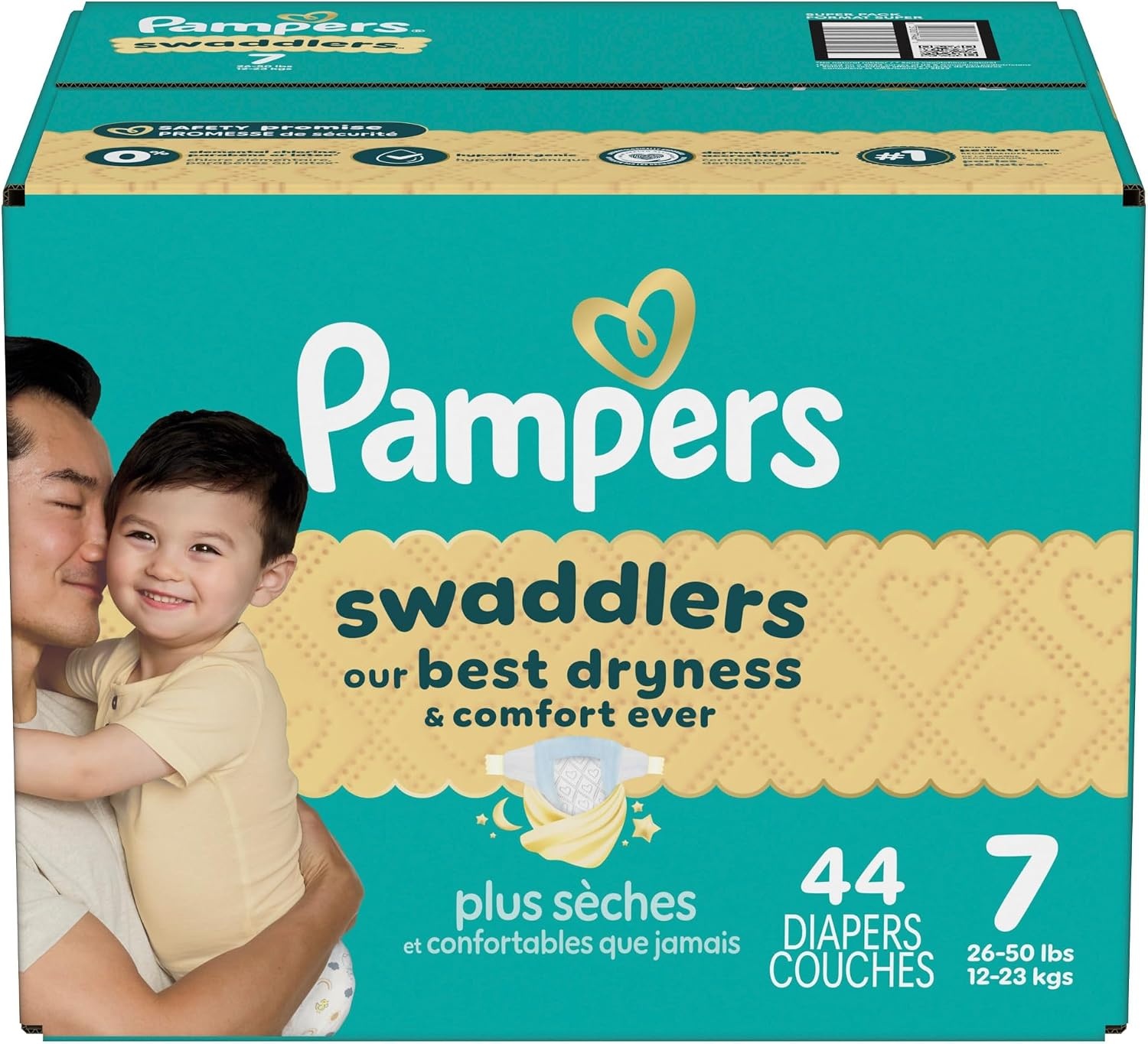 image:imagePampers Swaddlers Diapers Size 6 2344 lbs 108 Count Absorbent Keeps Baby Dry and Comfortable Skin Safe Disposable Baby Diaper Packaging May VarySize 7