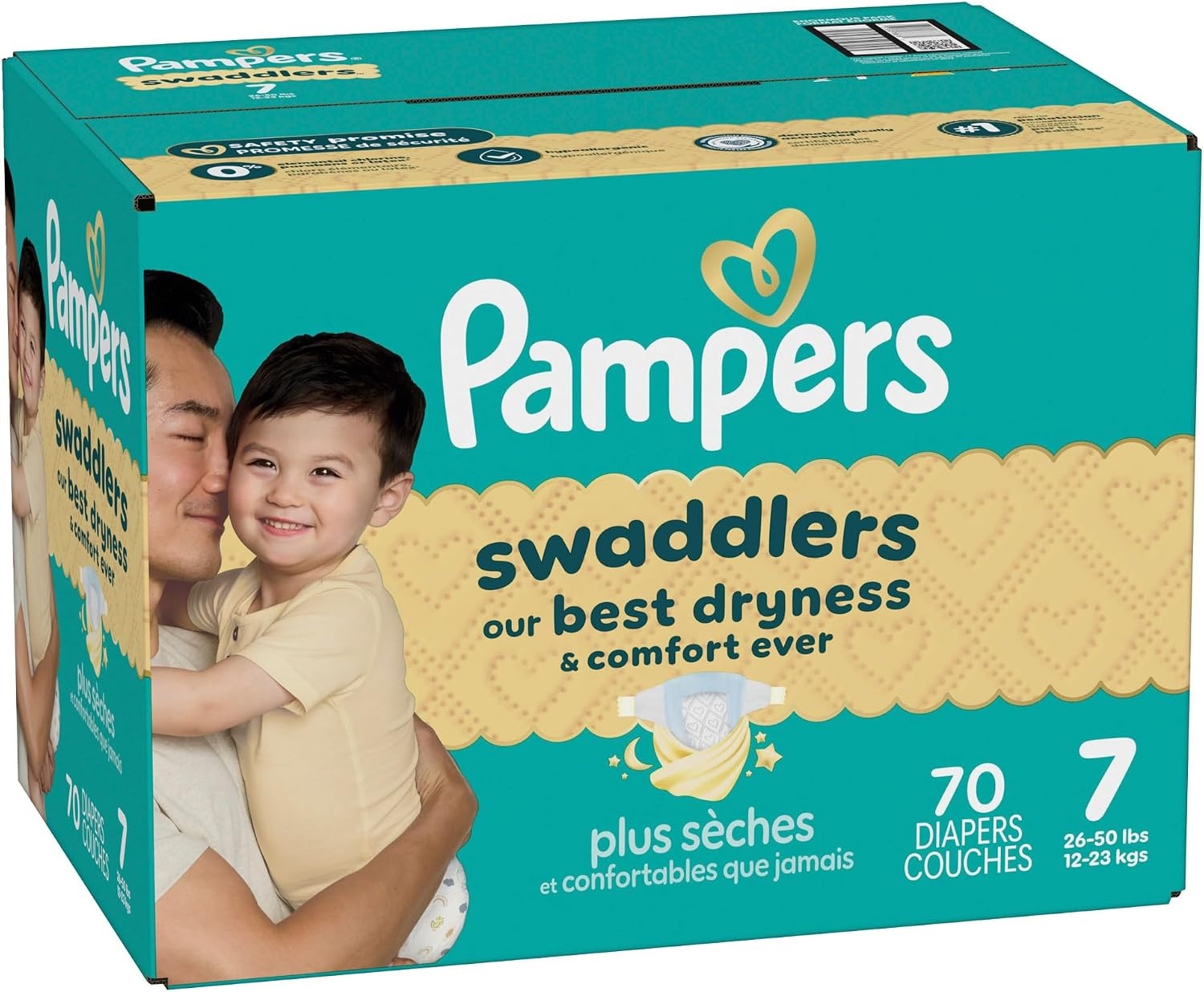 image:imagePampers Swaddlers Diapers Size 6 2344 lbs 108 Count Absorbent Keeps Baby Dry and Comfortable Skin Safe Disposable Baby Diaper Packaging May VarySize 7