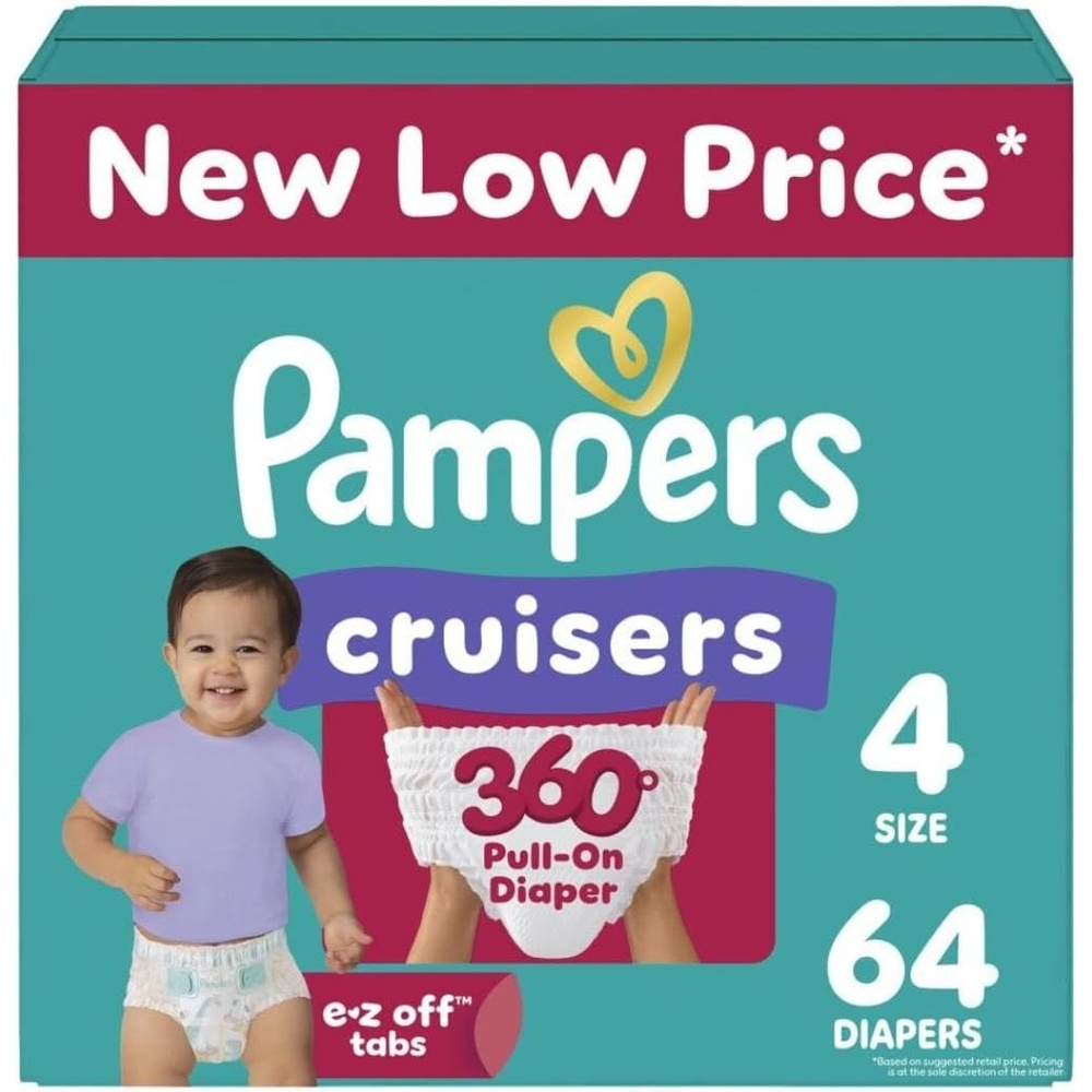 image:imagePampers Diapers  Cruisers 360  Size 3 168 Count Babyproof up to 100 Leakproof PullOn Diaper Packaging May VarySize 4