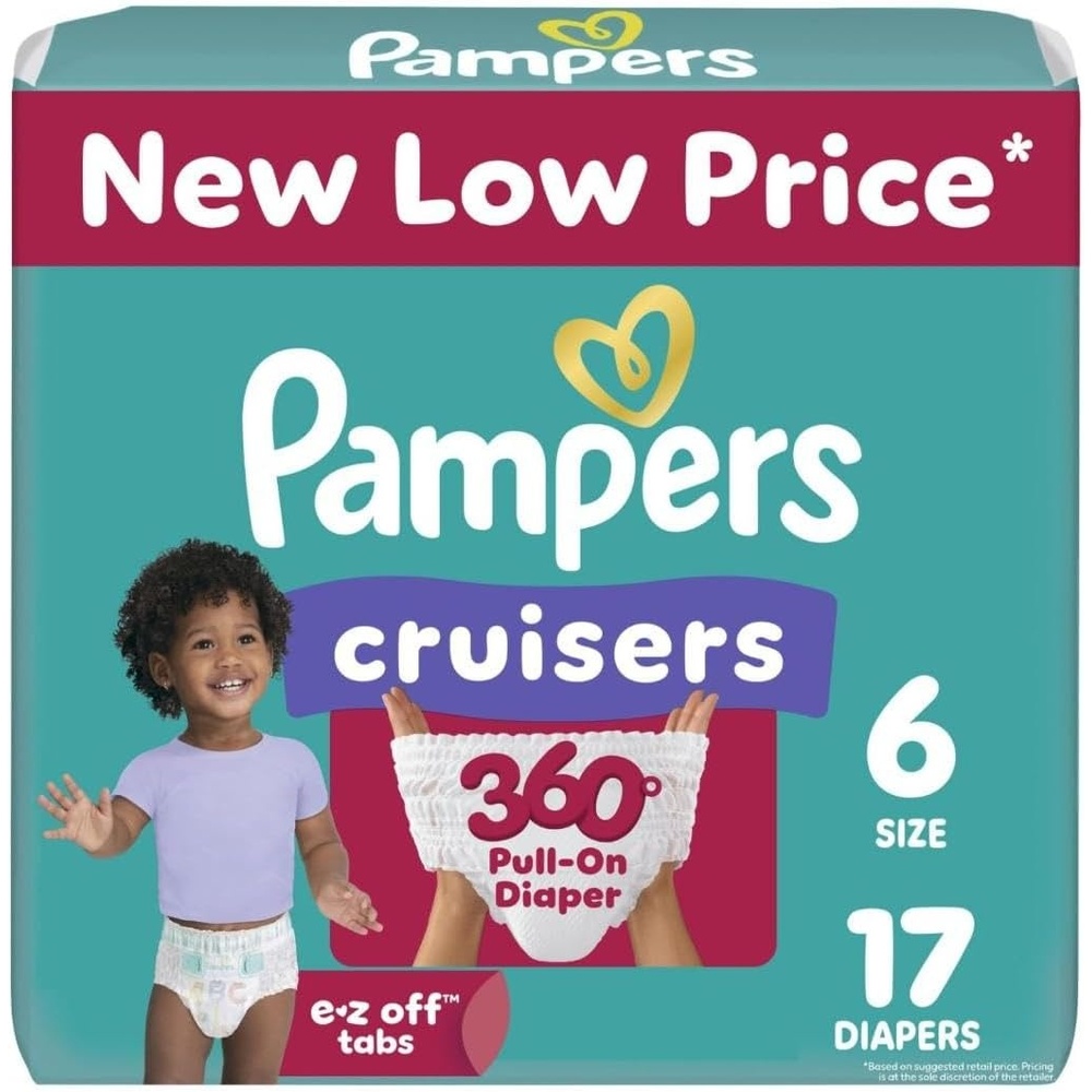 image:imagePampers Diapers  Cruisers 360  Size 3 168 Count Babyproof up to 100 Leakproof PullOn Diaper Packaging May VarySize 6