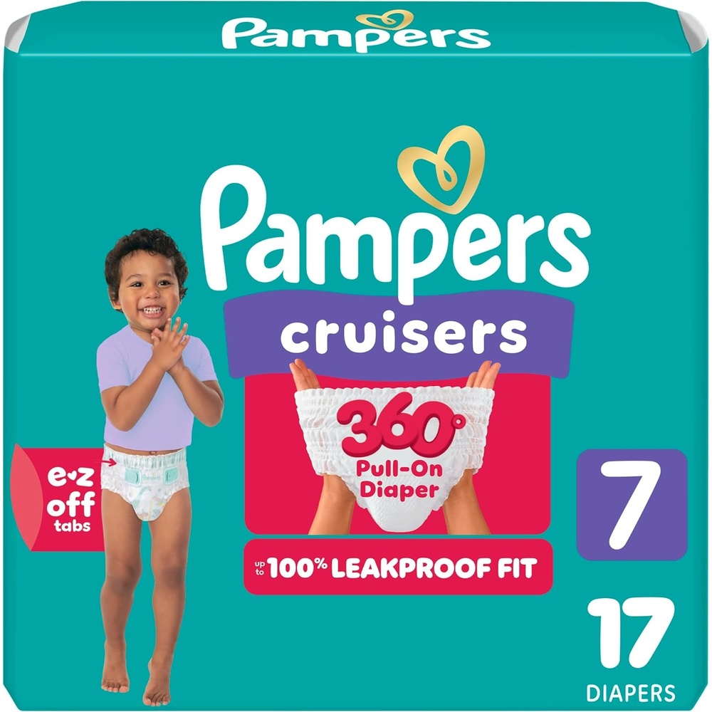 image:imagePampers Diapers  Cruisers 360  Size 3 168 Count Babyproof up to 100 Leakproof PullOn Diaper Packaging May VarySize 7