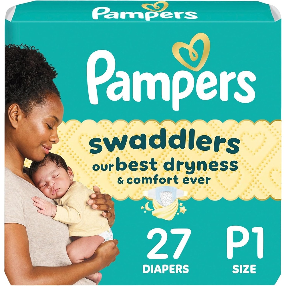 image:imagePampers Swaddlers Diapers Size 6 2344 lbs 108 Count Absorbent Keeps Baby Dry and Comfortable Skin Safe Disposable Baby Diaper Packaging May VaryPreemie