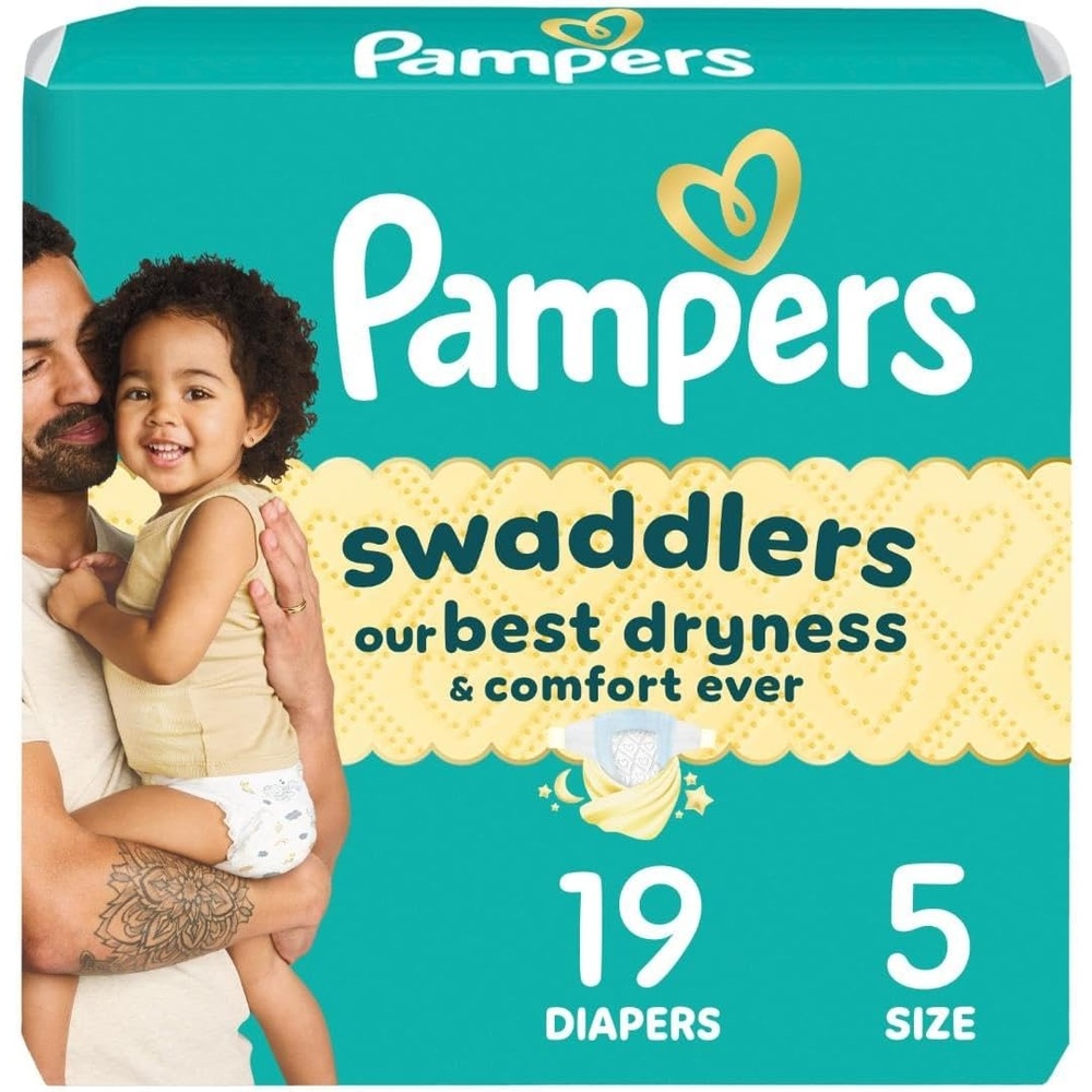 image:imagePampers Swaddlers Diapers Size 6 2344 lbs 108 Count Absorbent Keeps Baby Dry and Comfortable Skin Safe Disposable Baby Diaper Packaging May VarySize 5