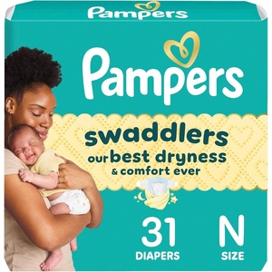 Pampers Swaddlers Diapers, Size 6 (23-44 lbs), 108 Count, Absorbent, Keeps Baby Dry and Comfortable, Skin Safe Disposable Baby Diaper (Packaging May Vary)(Newborn)