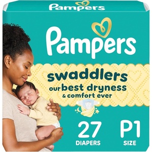 Pampers Swaddlers Diapers, Size 6 (23-44 lbs), 108 Count, Absorbent, Keeps Baby Dry and Comfortable, Skin Safe Disposable Baby Diaper (Packaging May Vary)(Preemie)