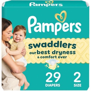 Pampers Swaddlers Diapers, Size 6 (23-44 lbs), 108 Count, Absorbent, Keeps Baby Dry and Comfortable, Skin Safe Disposable Baby Diaper (Packaging May Vary)(Size 2)