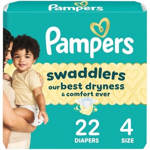 Pampers Swaddlers Diapers, Size 6 (23-44 lbs), 108 Count, Absorbent, Keeps Baby Dry and Comfortable, Skin Safe Disposable Baby Diaper (Packaging May Vary)(Size 4)